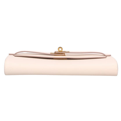 HERMES Kelly Wallet To Go Veau Bag Craie