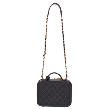 CHANEL CC Filigree Caviar Skin Bag Black/Gold Size ONE SIZE