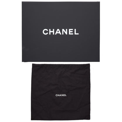 CHANEL Deauville 2-Way Chain Canvas Bag Beige Size MM