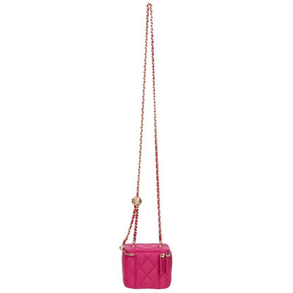 CHANEL Matelasse Vanity Chain Pink Gold Shoulder Bag