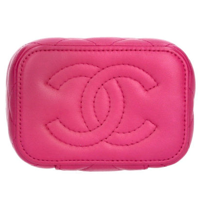CHANEL Matelasse Vanity Chain Pink Gold Shoulder Bag