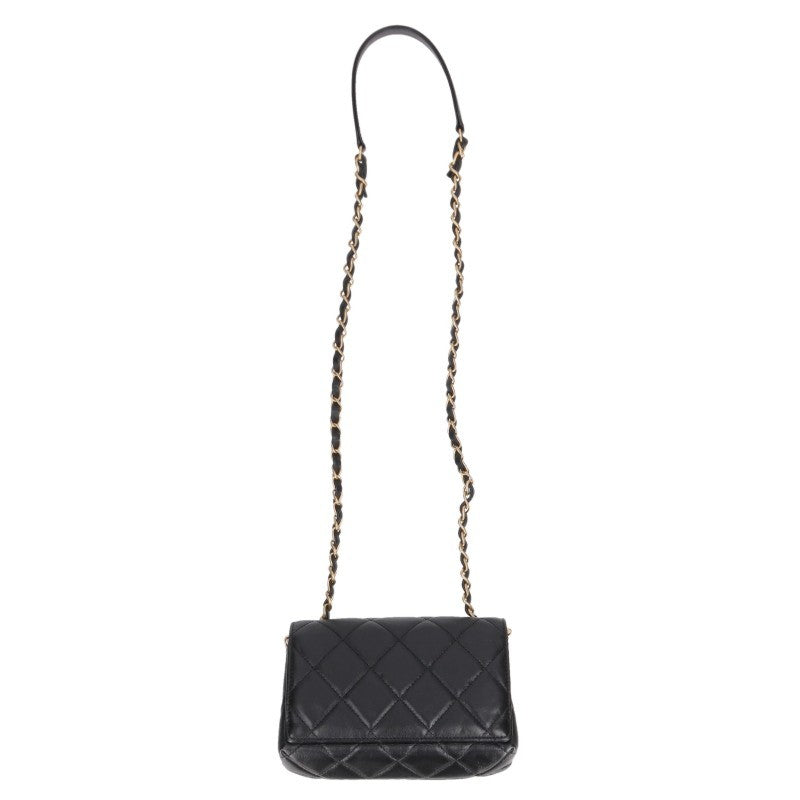 CHANEL Matelasse Lambskin Chain x Gold Shoulder Bag