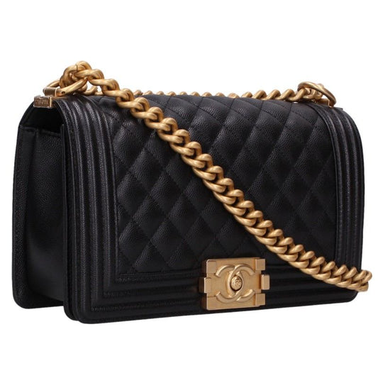 CHANEL Boy Chanel 25 Caviar Skin Chain Shoulder Bag