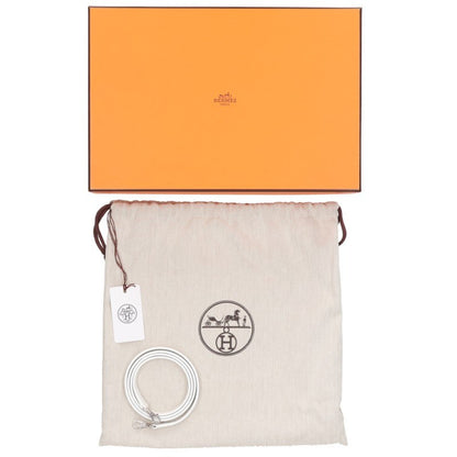 HERMES Bolide 1923 Mini Evercolor White Silver Shoulder Bag