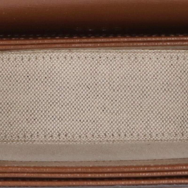 GUCCI Horsebit 1955 Leather Bag, Brown