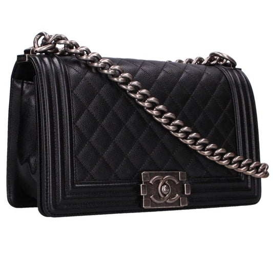 CHANEL Boy Chanel 25 Caviar Skin Chain Shoulder Bag