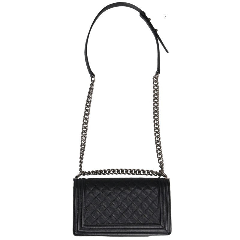 CHANEL Boy Chanel 25 Caviar Skin Chain Shoulder Bag
