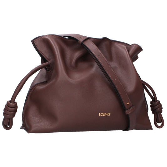 LOEWE Flamenco Clutch Medium Brown Gold