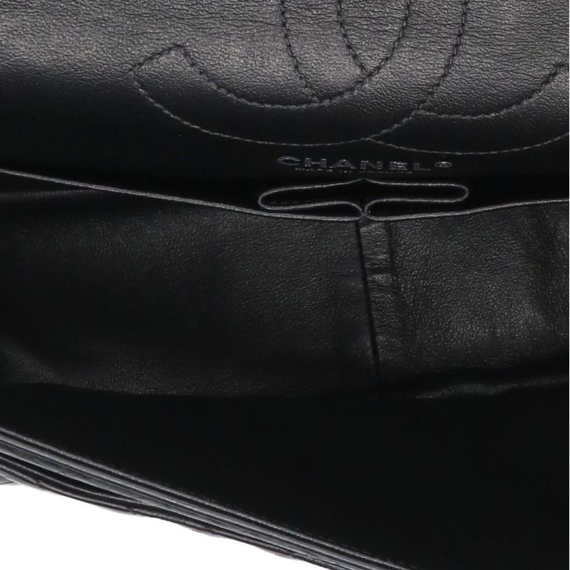 CHANEL 2.55 Chevron So Black Shoulder Bag