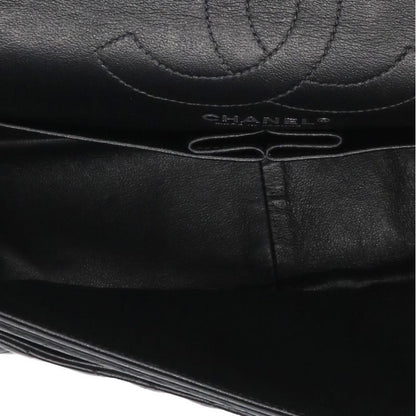 CHANEL 2.55 Chevron So Black Shoulder Bag