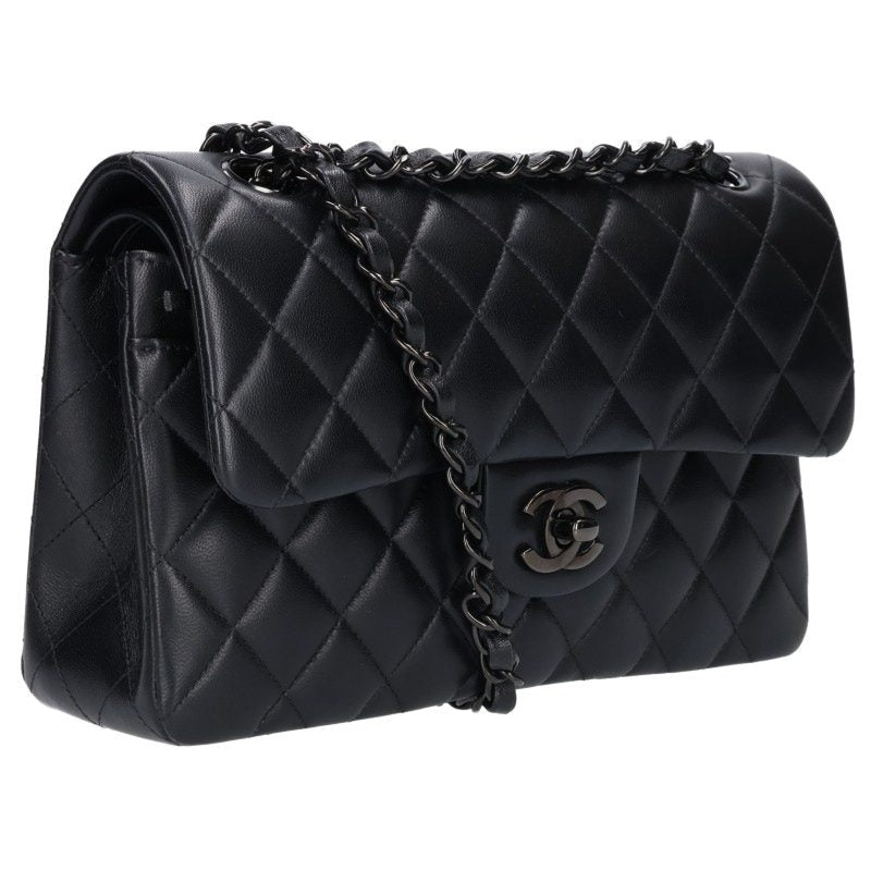 CHANEL Matelasse 23 So Black Double Flap Bag Black