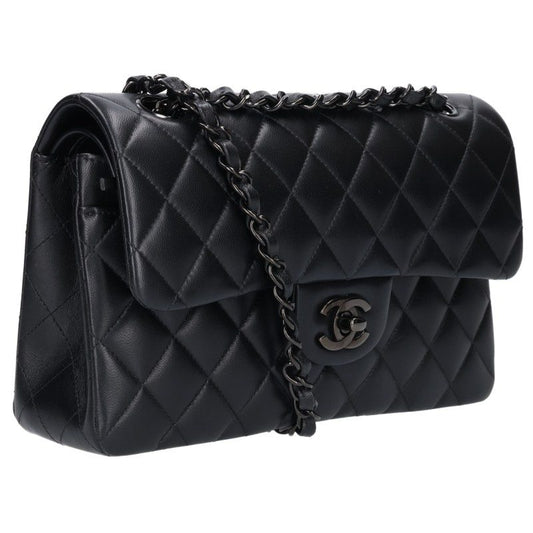 CHANEL Matelasse 23 So Black Double Flap Bag Black