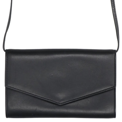 THEROW Leather Envelope Shoulder Bag Black