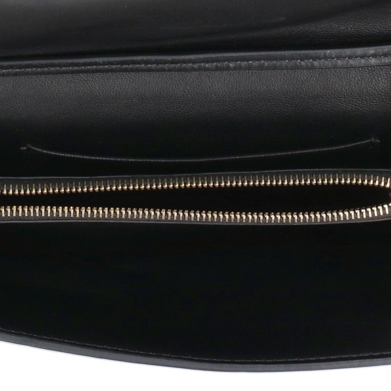 THEROW Leather Envelope Shoulder Bag Black