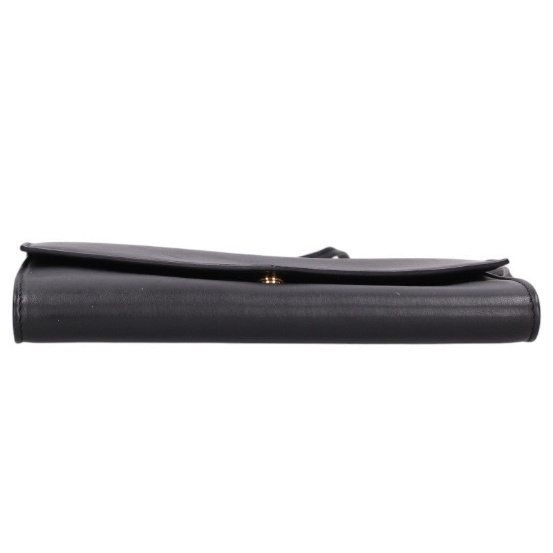 THEROW Leather Envelope Shoulder Bag Black
