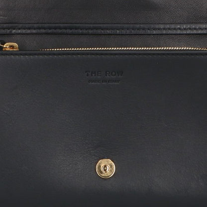 THEROW Leather Envelope Shoulder Bag Black
