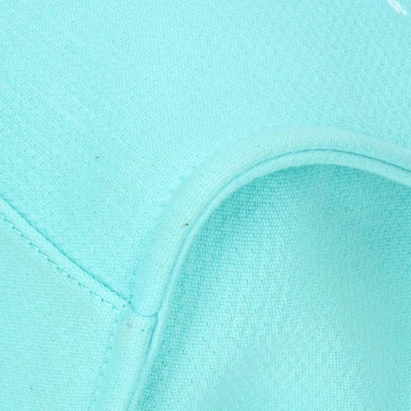 CHANEL Deauville Chain Shoulder Bag Light Blue Gold Size MM