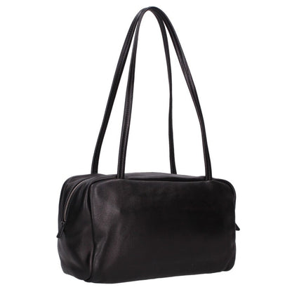 ASTRA Black Lambskin Leather Shoulder Bag