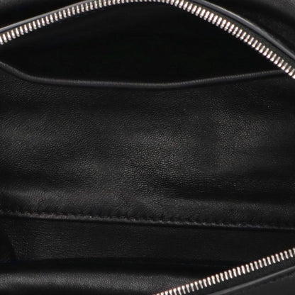 ASTRA Black Lambskin Leather Shoulder Bag
