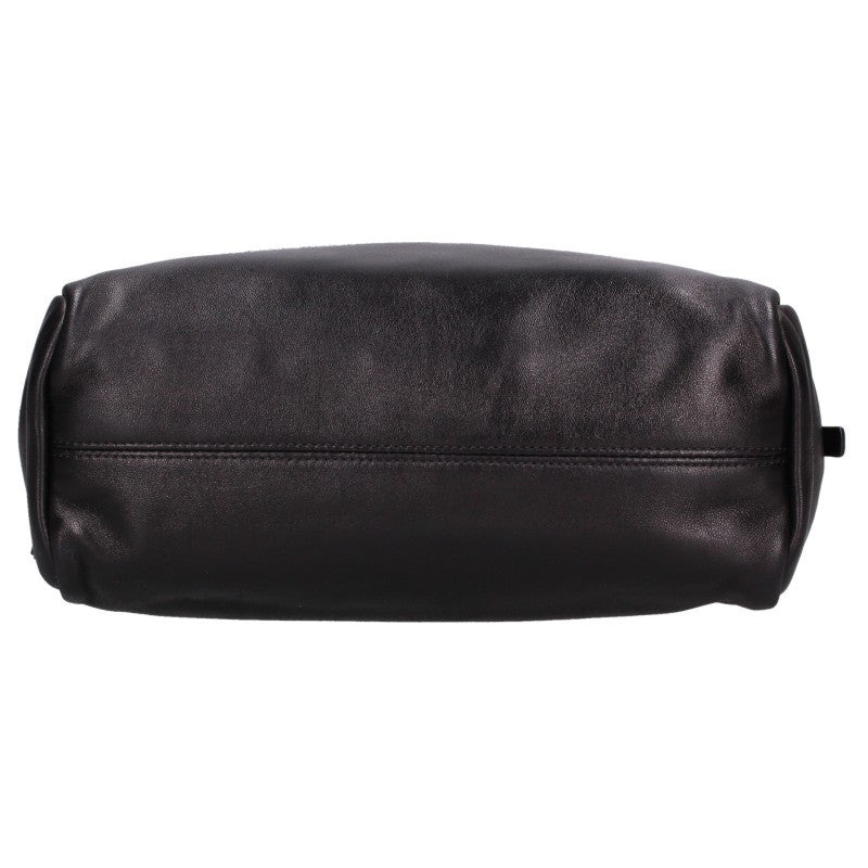 ASTRA Black Lambskin Leather Shoulder Bag