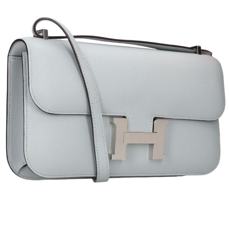 HERMES Constance Elan Miroir Bleu Glacier Shoulder Bag