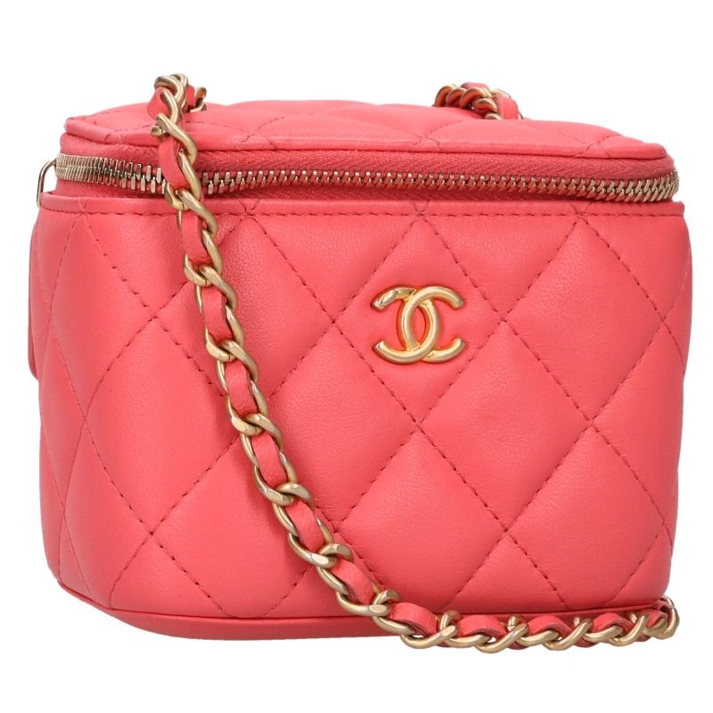 CHANEL Pink Gold Matelassé Shoulder Bag
