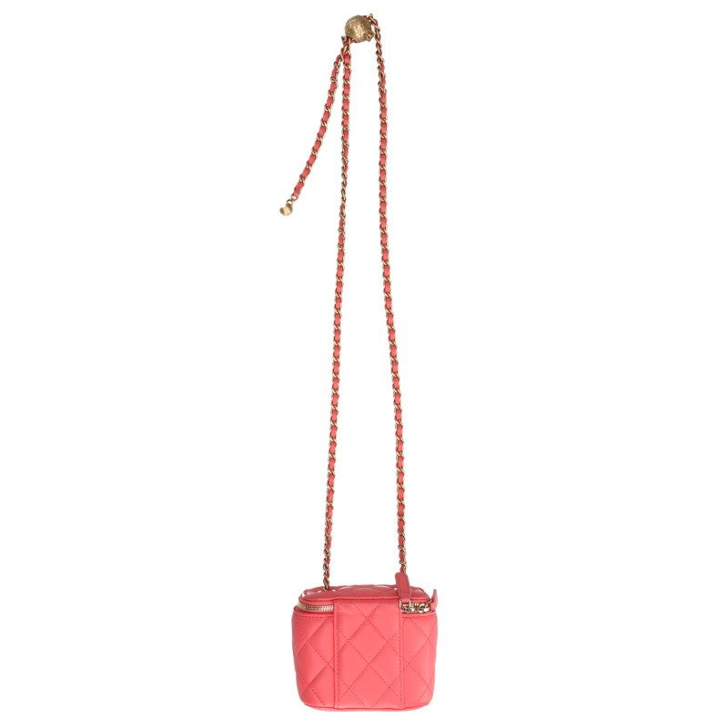 CHANEL Pink Gold Matelassé Shoulder Bag