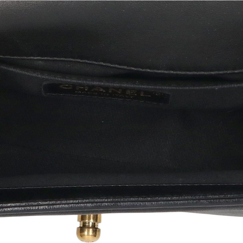 CHANEL Boy Chanel 20 Lambskin Chain Shoulder x Gold Shoulder Bag