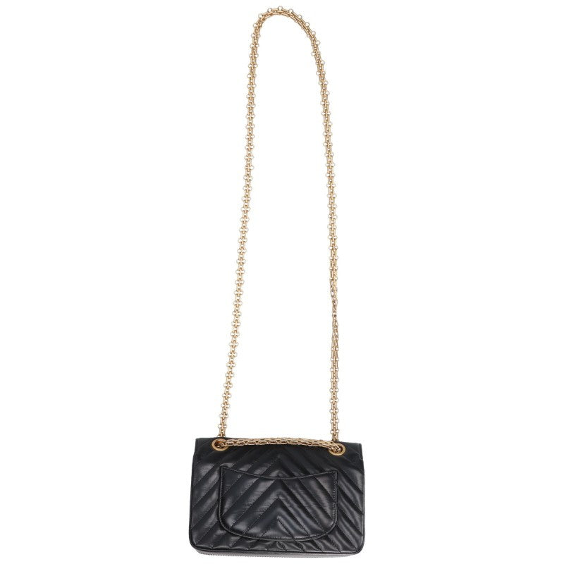 CHANEL 2.55 Chevron Aged Shoulder Bag