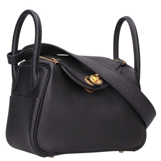 HERMES Lindy Mini Taurillon Clemence Shoulder Bag Size 20