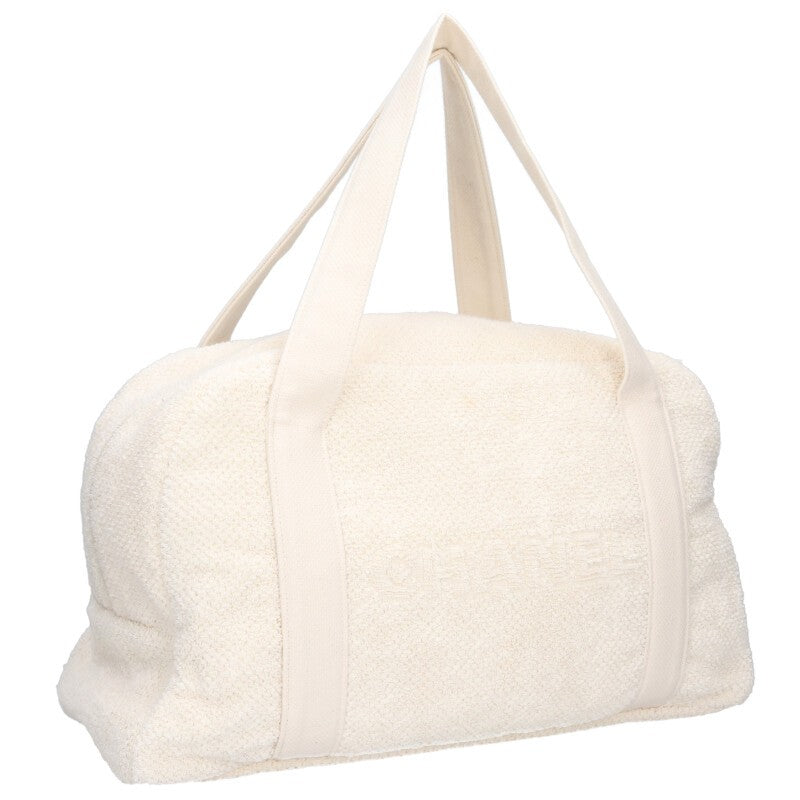 CHANEL CC Mark Terry Cloth Towel Pouch Beach Size ONE SIZE