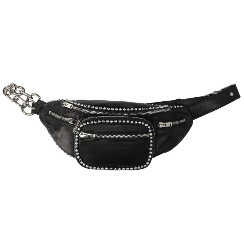 ALEXANDER WANG Black Studded Waist Bag Size ONE SIZE
