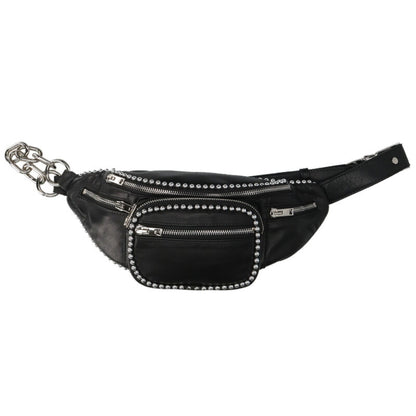 ALEXANDER WANG Black Studded Waist Bag Size ONE SIZE