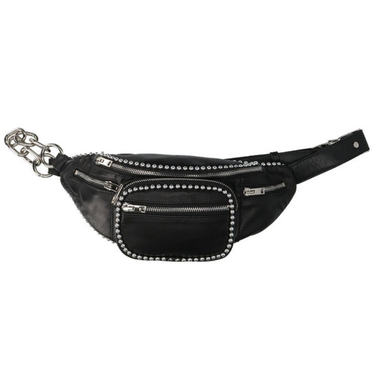ALEXANDER WANG Black Studded Waist Bag Size ONE SIZE