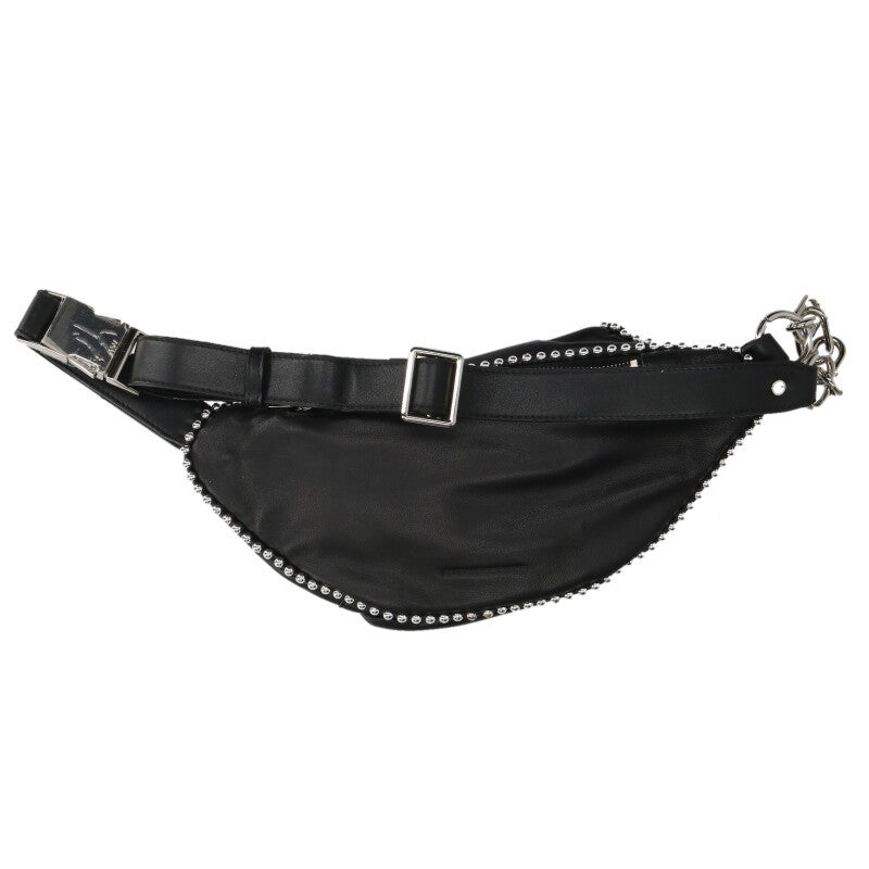 ALEXANDER WANG Black Studded Waist Bag Size ONE SIZE