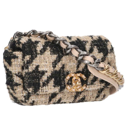 CHANEL 19 CC Logo Tweed Belt Bag Multi Size ONE SIZE