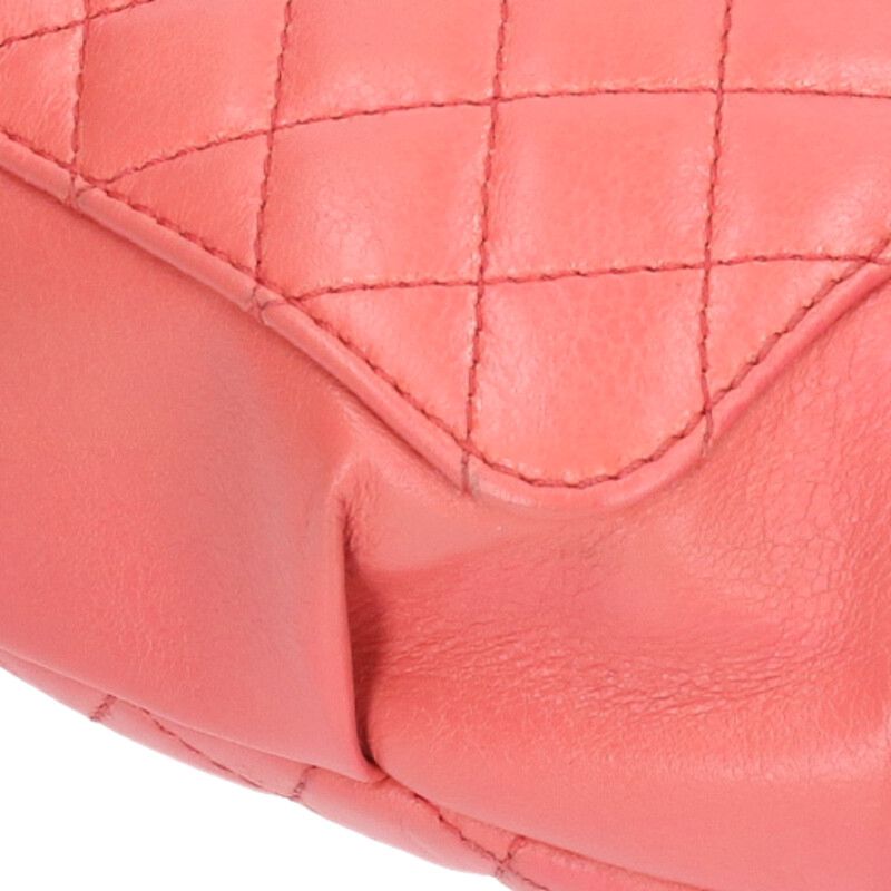 CHANEL Matelasse Lambskin Chain Waist Bag Pink Size ONE SIZE