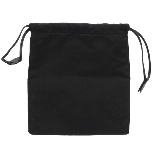 MIU MIU Duchesse Nylon Drawstring Pouch Black Size ONE SIZE