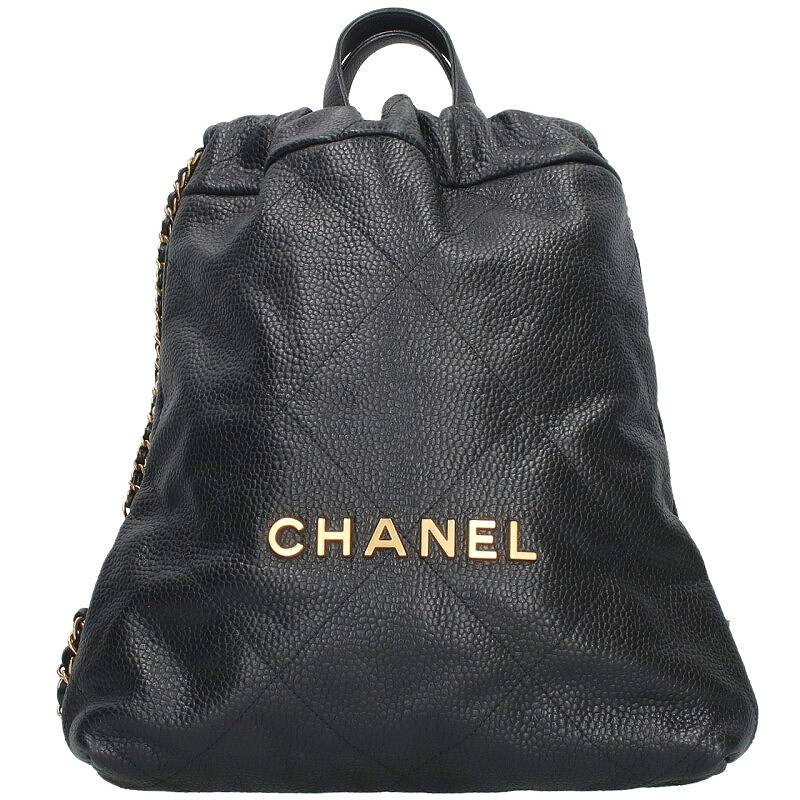 CHANEL CHANEL 22 Caviar Skin Chain Backpack Size ONE SIZE