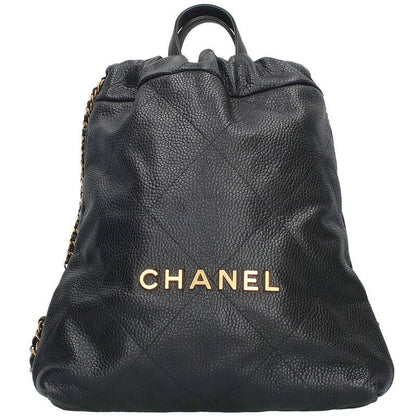 CHANEL CHANEL 22 Caviar Skin Chain Backpack Size ONE SIZE
