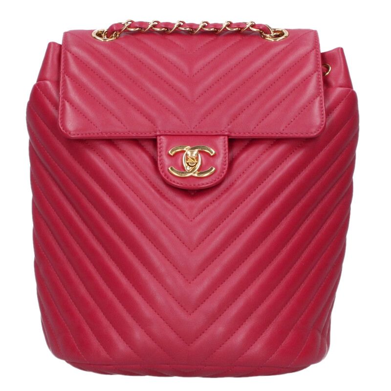 CHANEL Chevron Lambskin Backpack Multi Size ONE SIZE