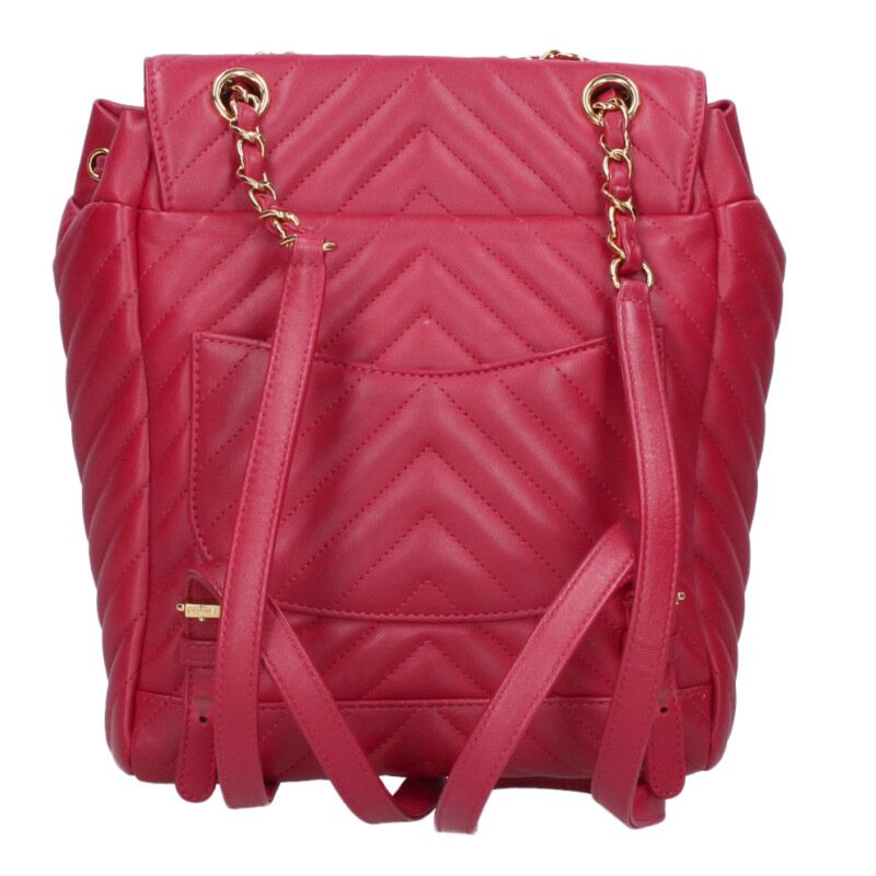 CHANEL Chevron Lambskin Backpack Multi Size ONE SIZE
