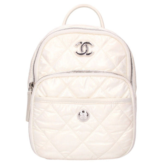 CHANEL Neige Collection Nylon Chain Backpack Size ONE SIZE