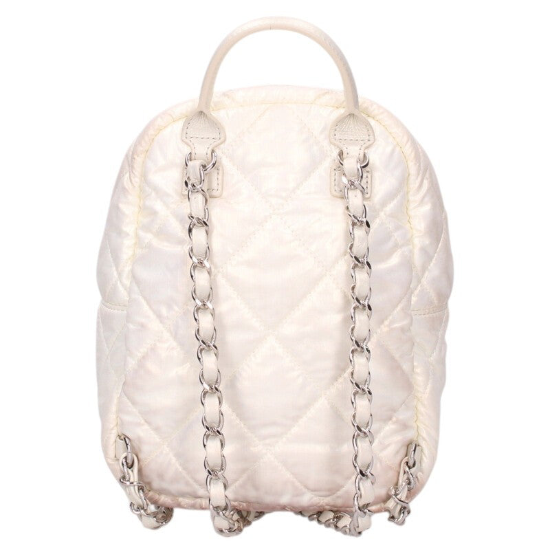 CHANEL Neige Collection Nylon Chain Backpack Size ONE SIZE