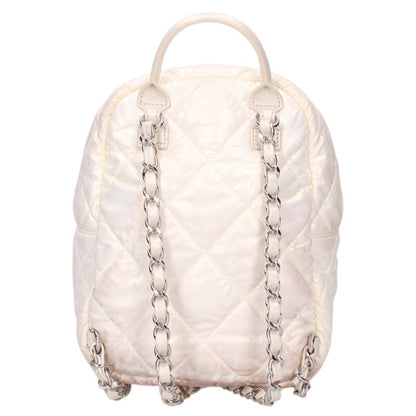 CHANEL Neige Collection Nylon Chain Backpack Size ONE SIZE