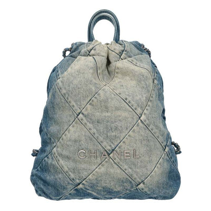 CHANEL Chanel 22 AS3859 Denim Chain Backpack Multi