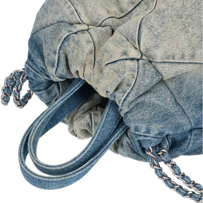 CHANEL Chanel 22 AS3859 Denim Chain Backpack Multi
