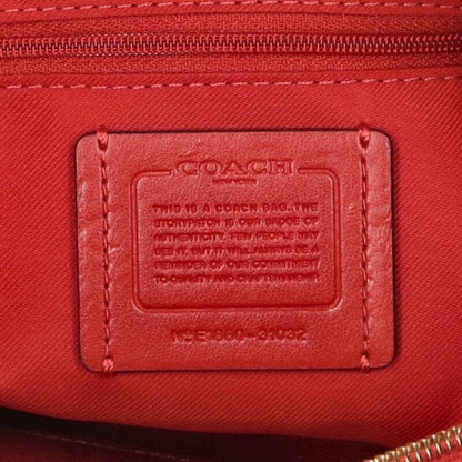 COACH Polished Pebble Canvas Backpack Red Size ONE SIZE