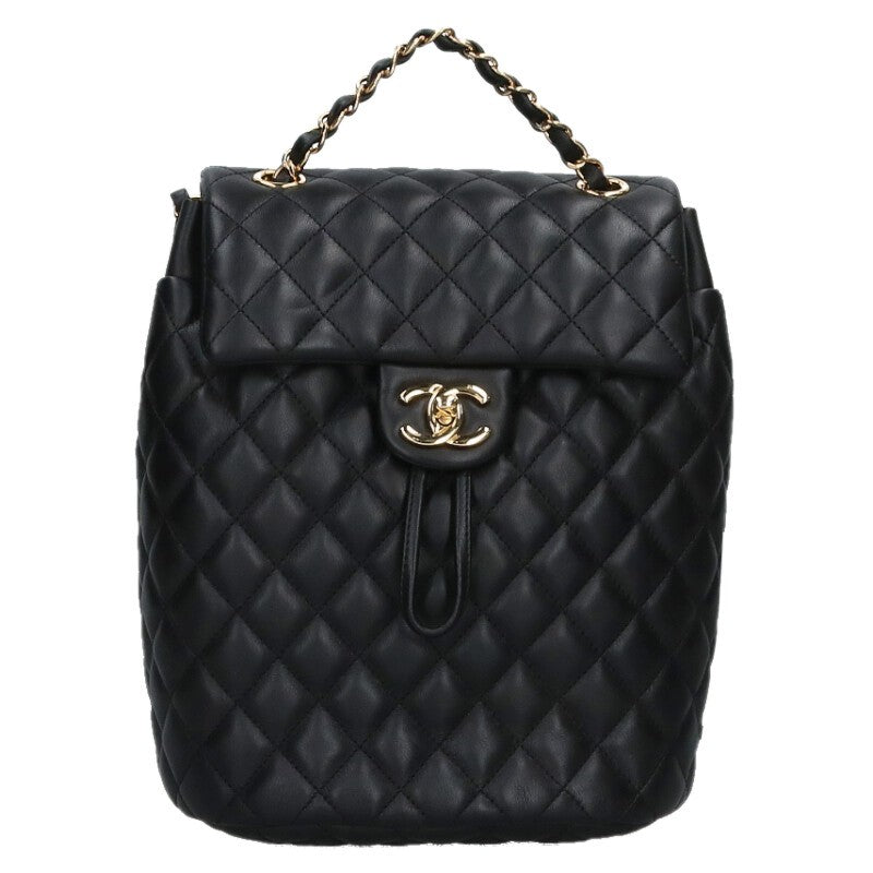 CHANEL G Hardware Lambskin Chain Backpack Size ONE SIZE