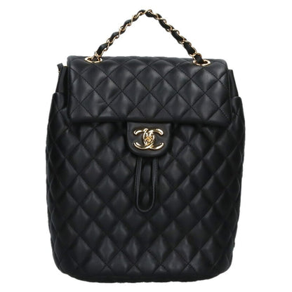 CHANEL G Hardware Lambskin Chain Backpack Size ONE SIZE